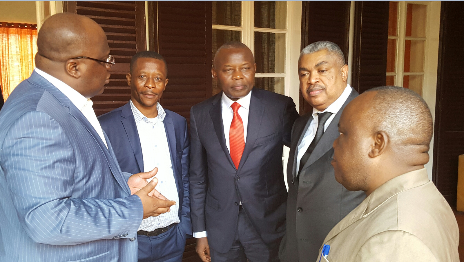 Félix Tshisekedi (UDPS) - Maître JC Katende (Asadho) - Vital Kamerhe (UNC) - Samy Badibanga (UDPS) - Antipas Mbusa Nyamwisi (RCD/K-ML) - Gorée - 13 Dec 2015 - Exclusivité DESC