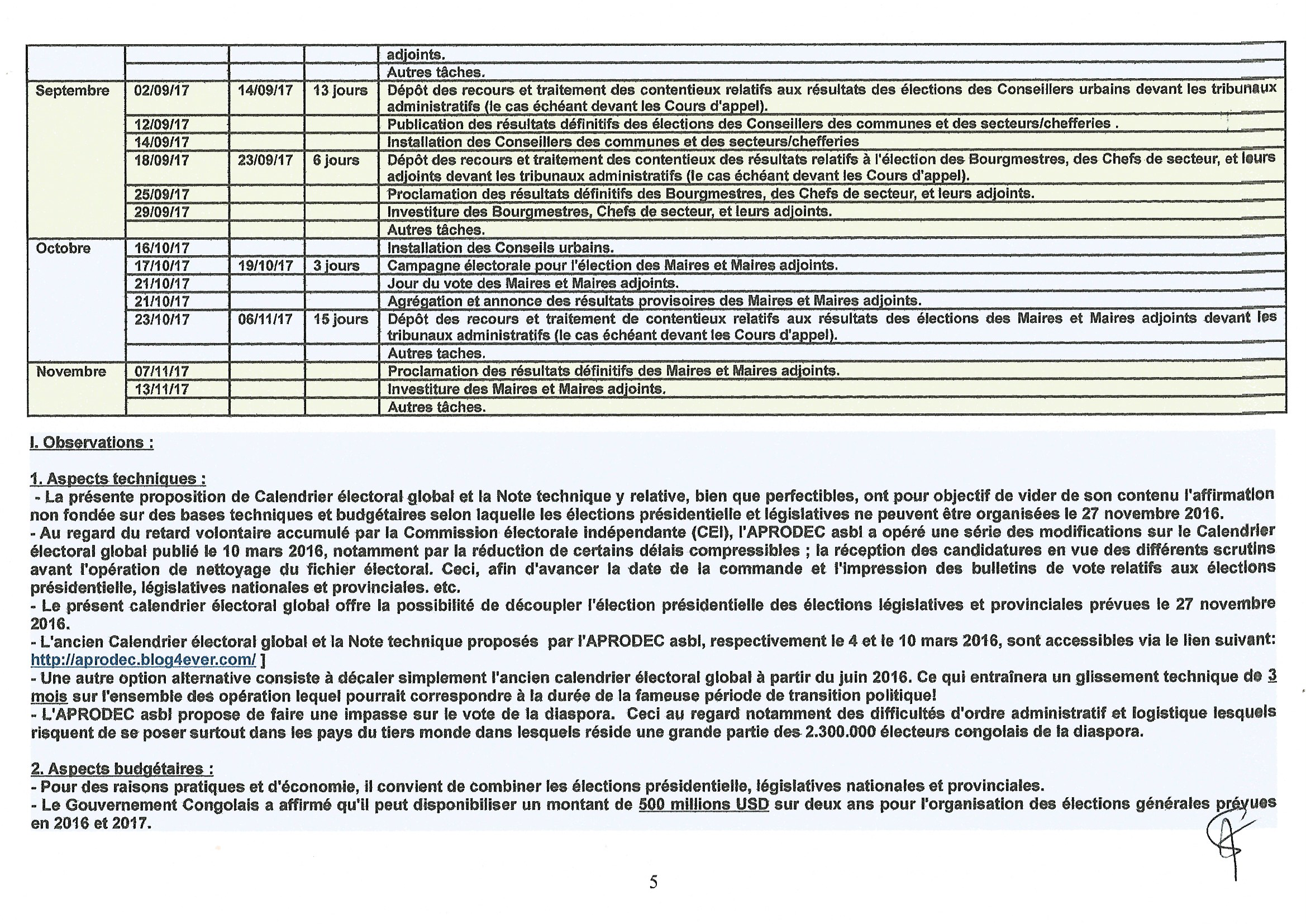 Aprodec5 Note technique addendum
