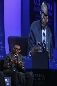 U.S. Rwanda President Paul Kagame speaks during a panel at the U.S.-Africa Business Forum on August 5, 2014 in Washington, D.C