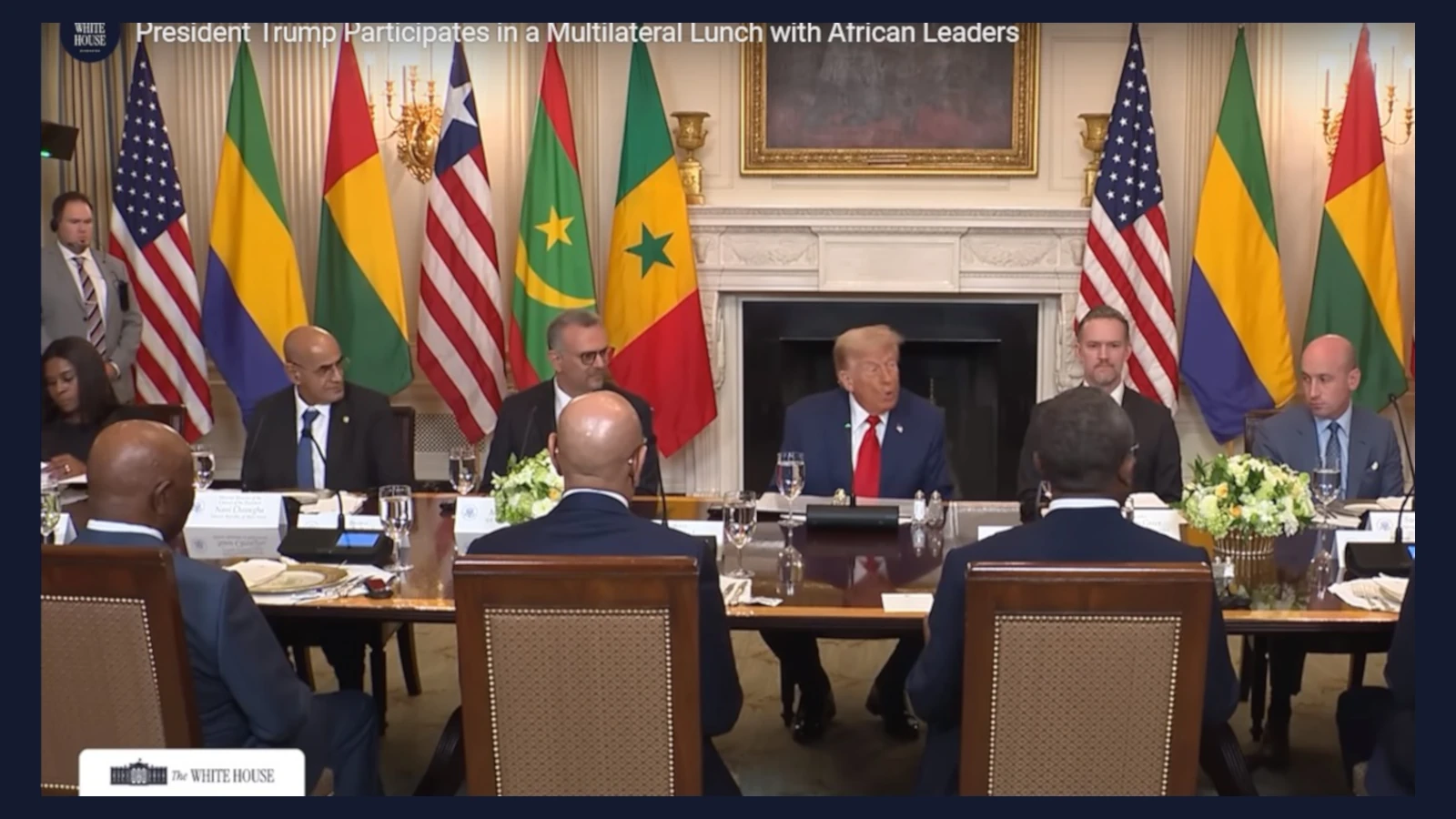 Le président Trump participe à un déjeuner multilatéral avec les dirigeants africains