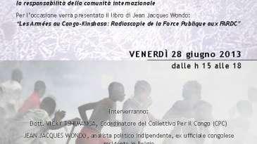 Compte rendu du colloque débat organisé à Rome par le Collectif pour le Congo à l’occasion du 53è anniversaire de la R.D. Congo