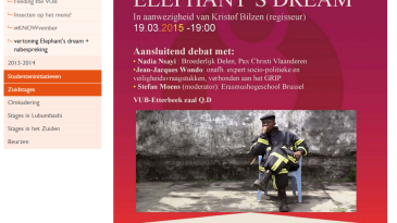 Ciné-débat autour du film 'Elephant's dream' au Campus VUB (Bruxelles) - 19 mars 2015