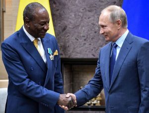 Alpha Conde and Vladimir Putin