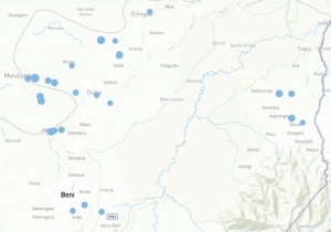 Localisation des massacres commis par les ADF depuis le 28 novembre 